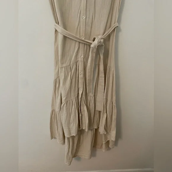 Anthropologie DREW Midi High/Low Tank Dress, Cream Size - Picture 2 of 6